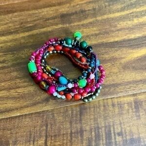 Beaded cluster bracelets